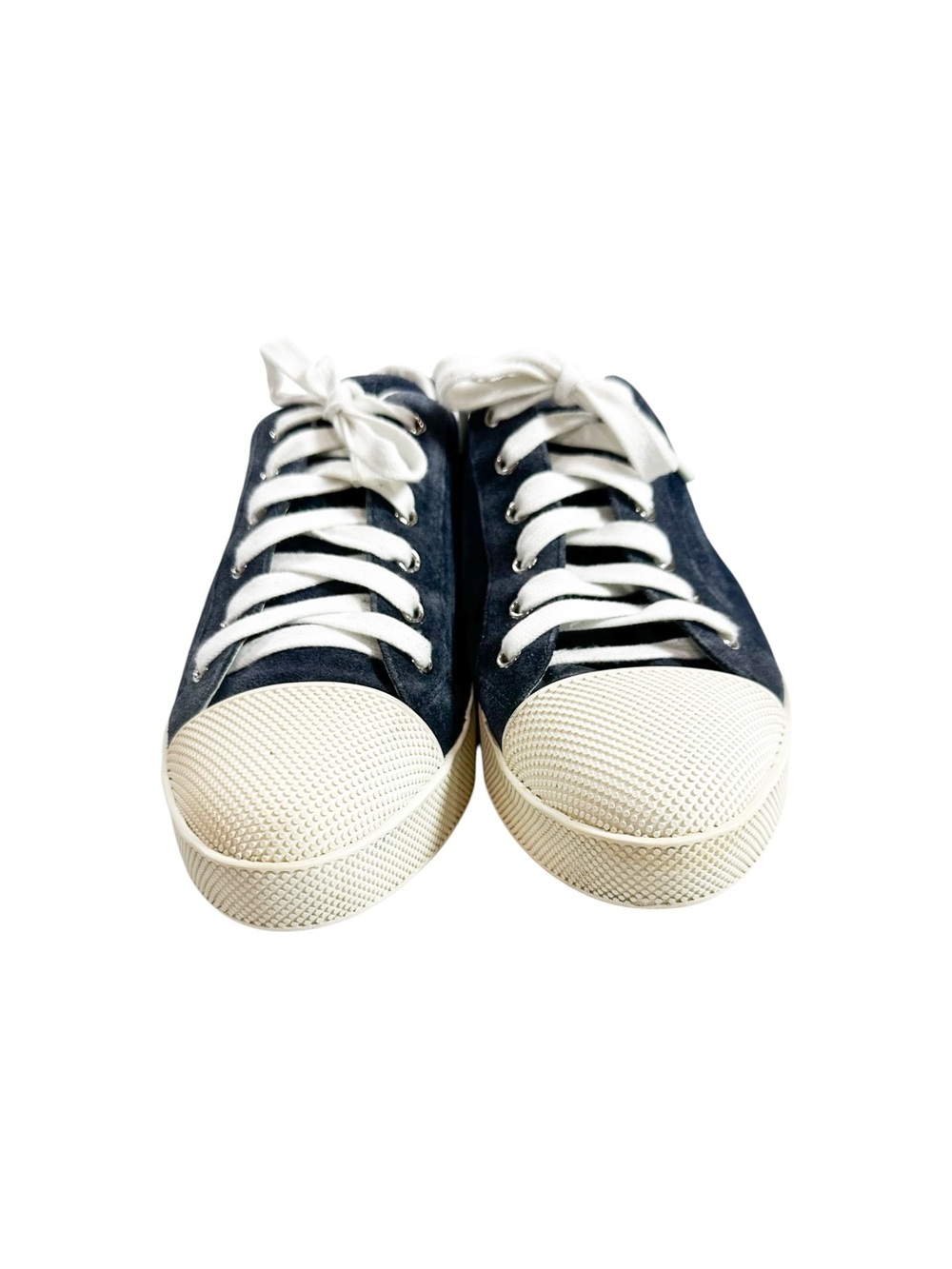 Prada Navy Low Top Lace Up Suede Women Sneakers Shoes Size 41.5 (US 11.5 W) - Picture 8 of 12